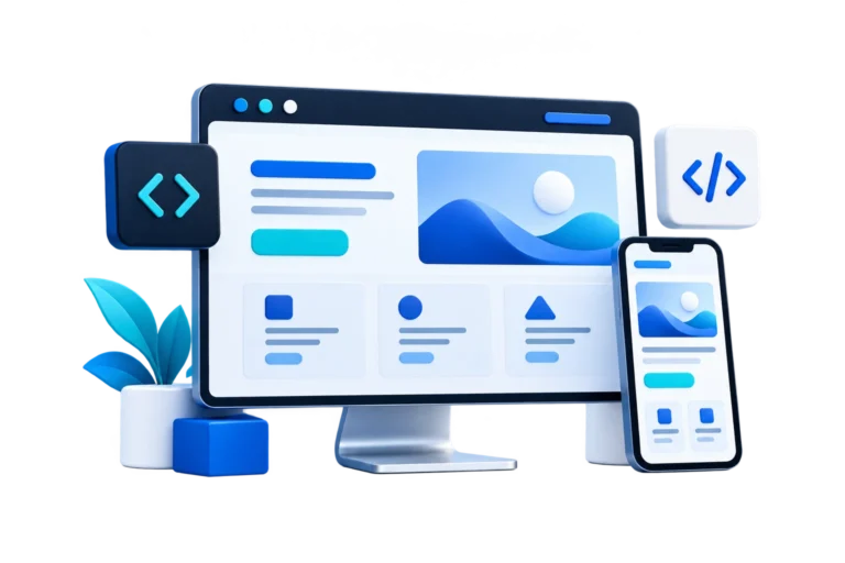تطوير WordPress وWooCommerce 1 تصميم موقع ووردبريس مخصص مع واجهة متجاوبة على الكمبيوتر والموبايل
