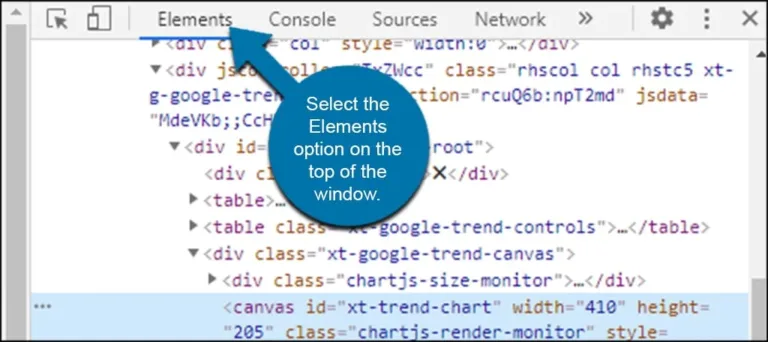 Chrome Elements Tab