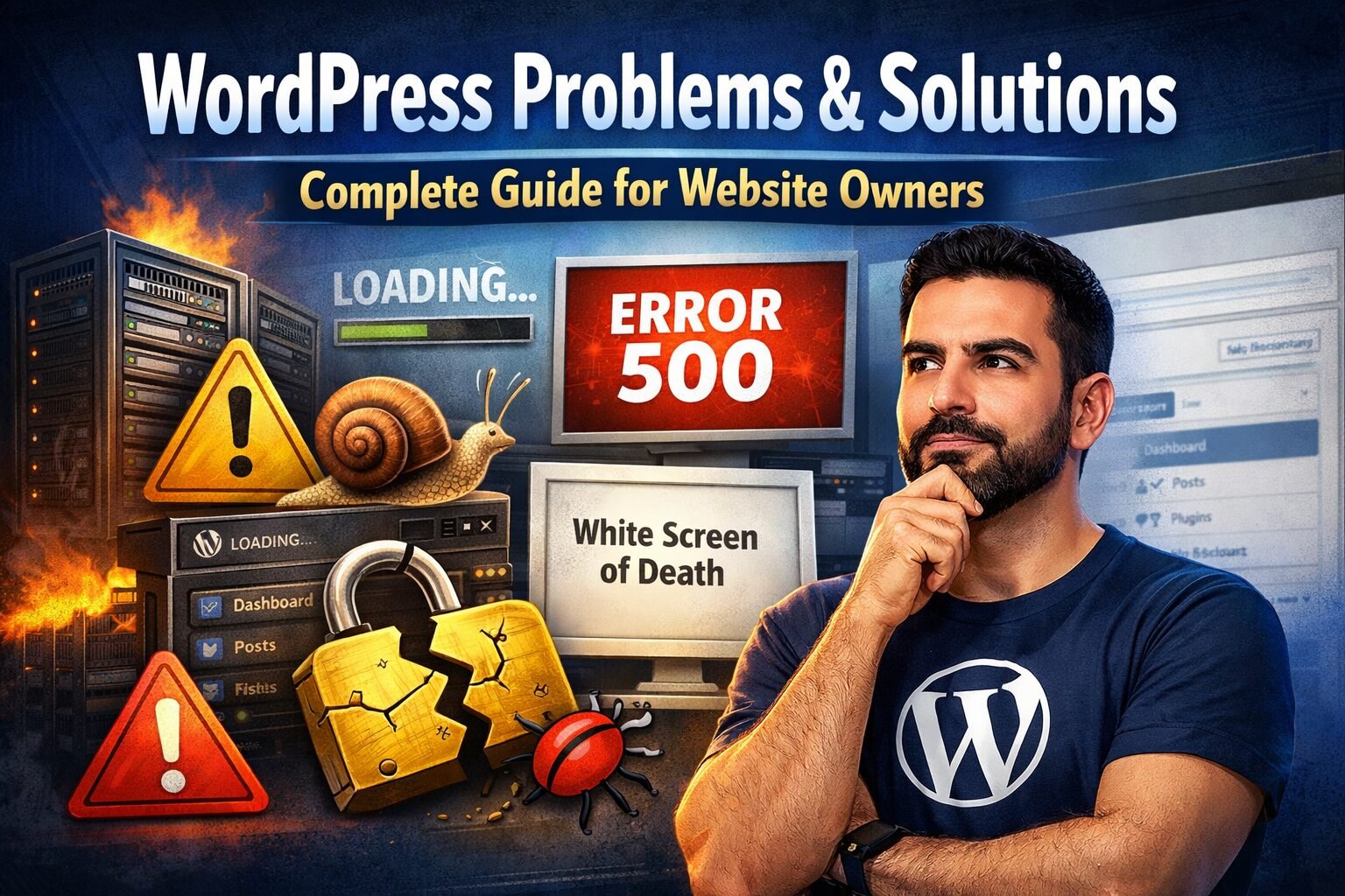 مشاكل ووردبريس الشائعة