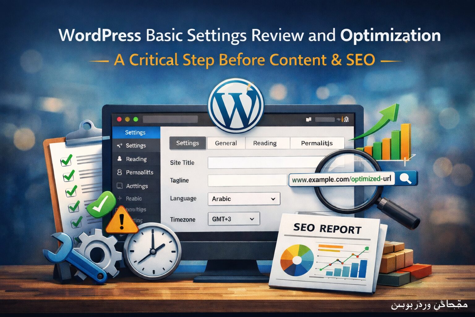 إعداد وضبط الإعدادات الأساسية في ووردبريس قبل المحتوى والسيو – مصطفى ووردبريس