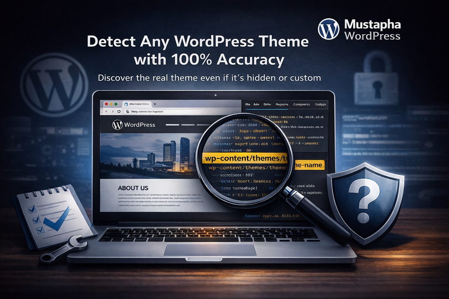 معرفة قالب ووردبريس لأي موقع حتى لو كان القالب مخفيًا أو مخصصًا