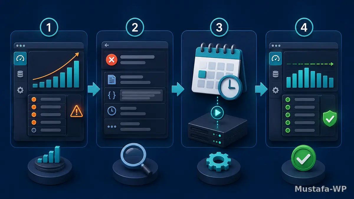 إصلاح Action Scheduler في WooCommerce: معالجة المهام العالقة بأمان 2 خطوات تشخيص Action Scheduler في WooCommerce من قياس التراكم حتى التحقق من الإصلاح