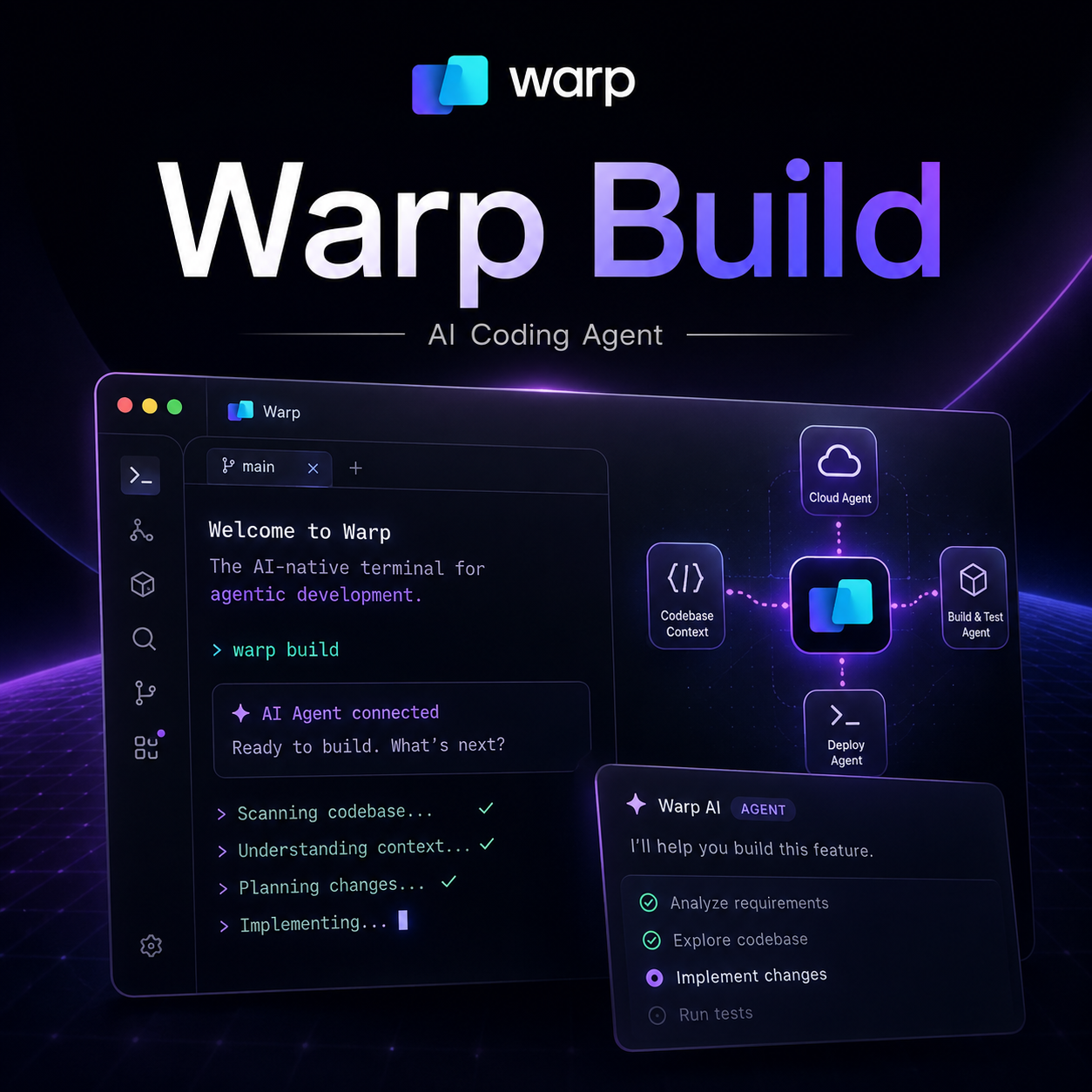 c1908551-e905-4c2c-ae6d-bbdd5f259605 اشتراك Warp Build – AI Coding وWarp Agent للمطورين - الصورة 1