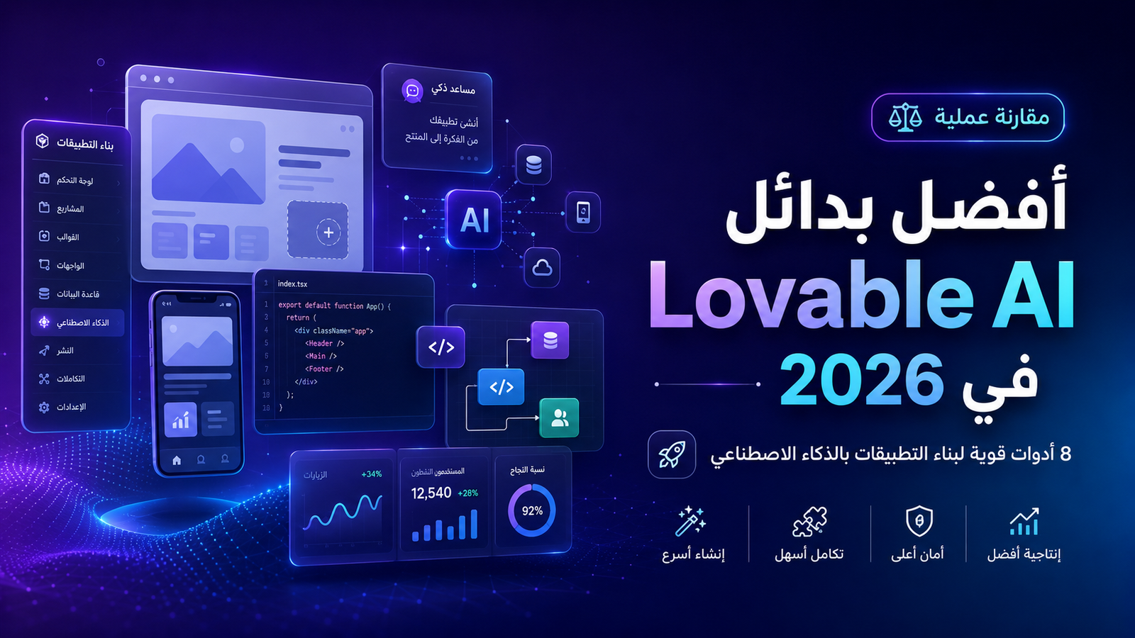 Lovable vs Cursor في 2026: أيهما أنسب لبناء مشروعك؟ 1 مقارنة Lovable vs Cursor 2026 لبناء التطبيقات والبرمجة بالذكاء الاصطناعي