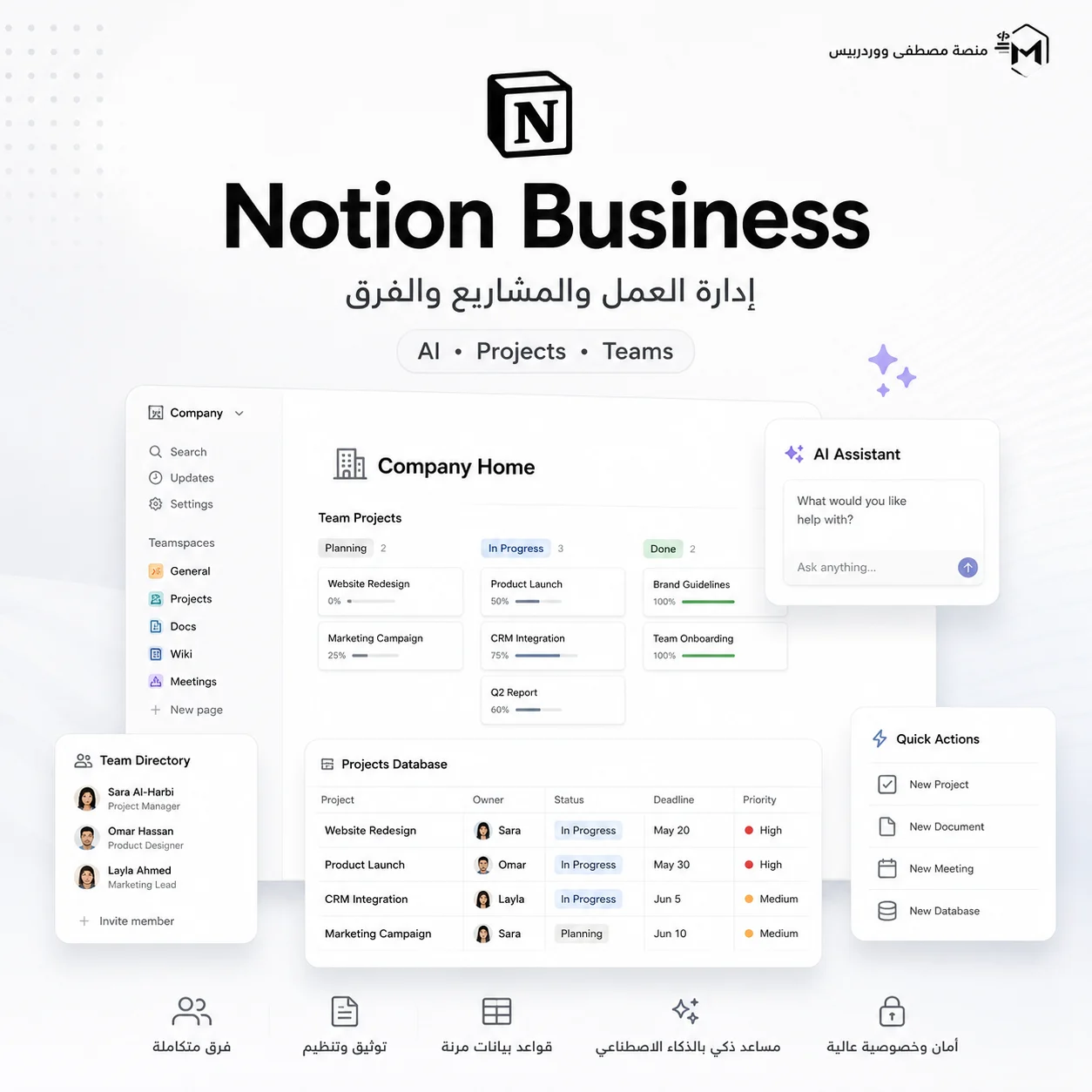 اشتراك Notion Business سنة مع Notion AI – بـ1550 جنيه 2 Notion AI